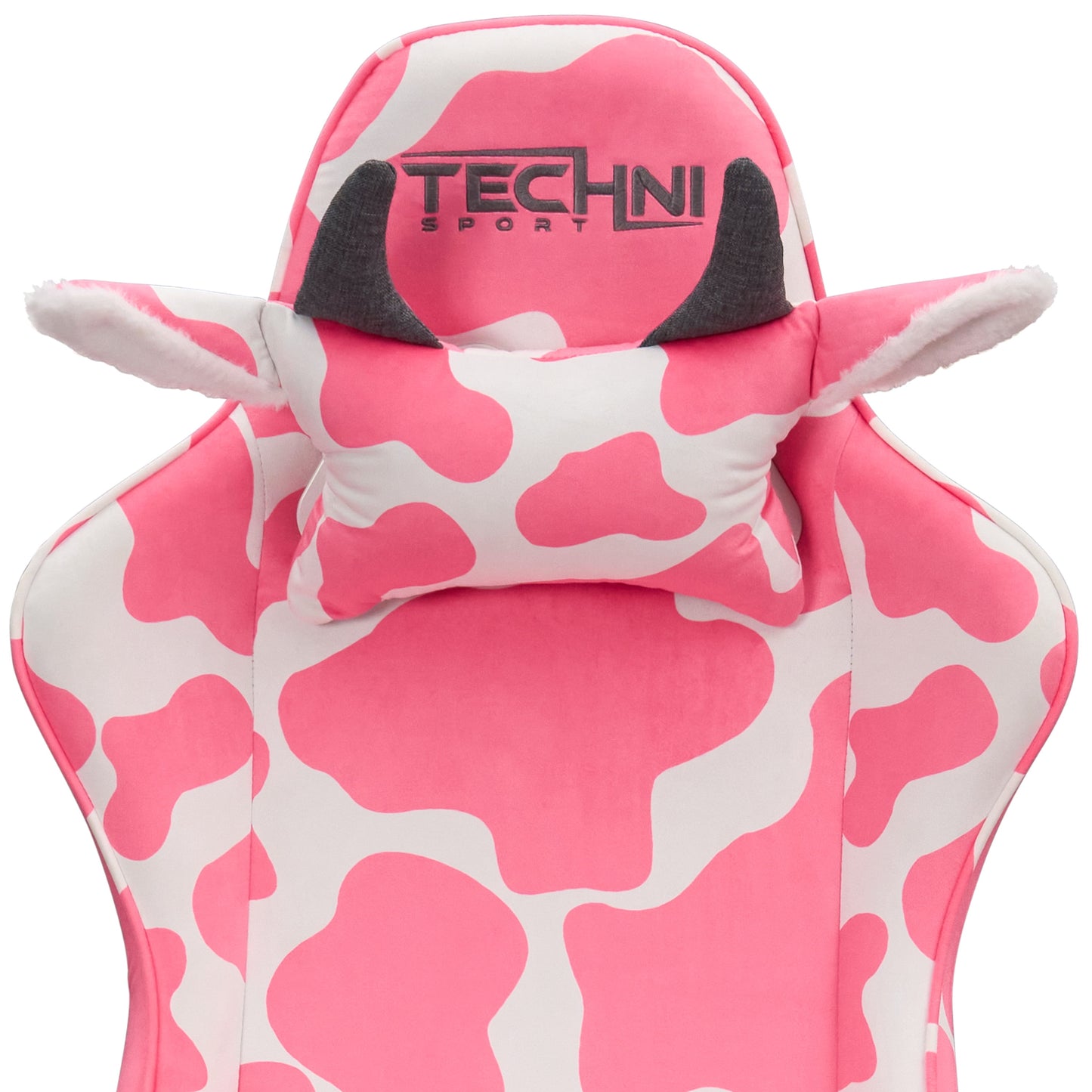 TS85 Pink Cow Series Gaming Chair with Memory Foam Seat RTA-TS85-PNK