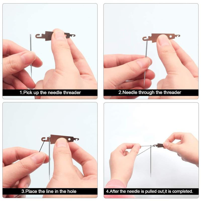 36PCS Large Eye Steel Sewing Needles Set, Sturdy Durable Hand Sewing Tool Kit for DIY Sewing, Embroidery, Mending & Crafting Projects