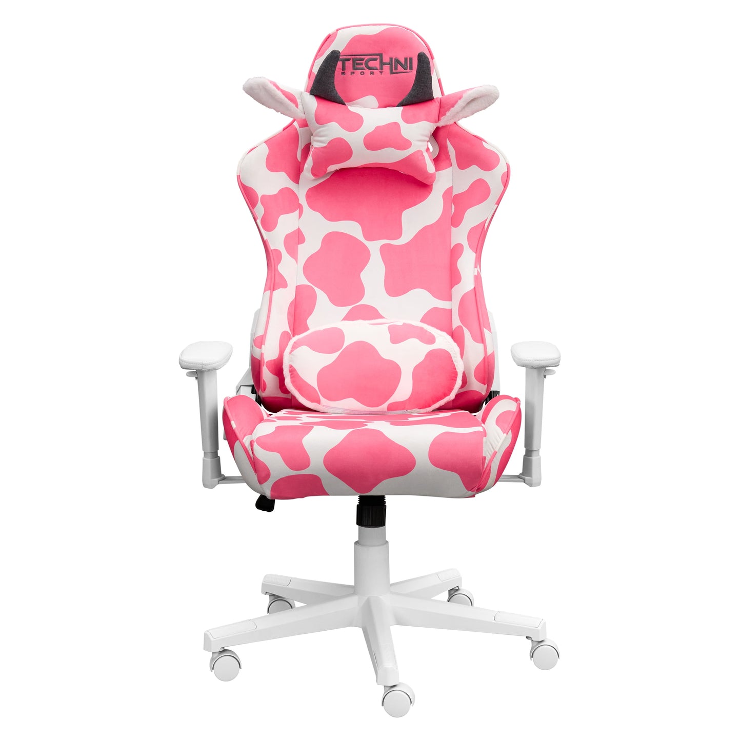 TS85 Pink Cow Series Gaming Chair with Memory Foam Seat RTA-TS85-PNK