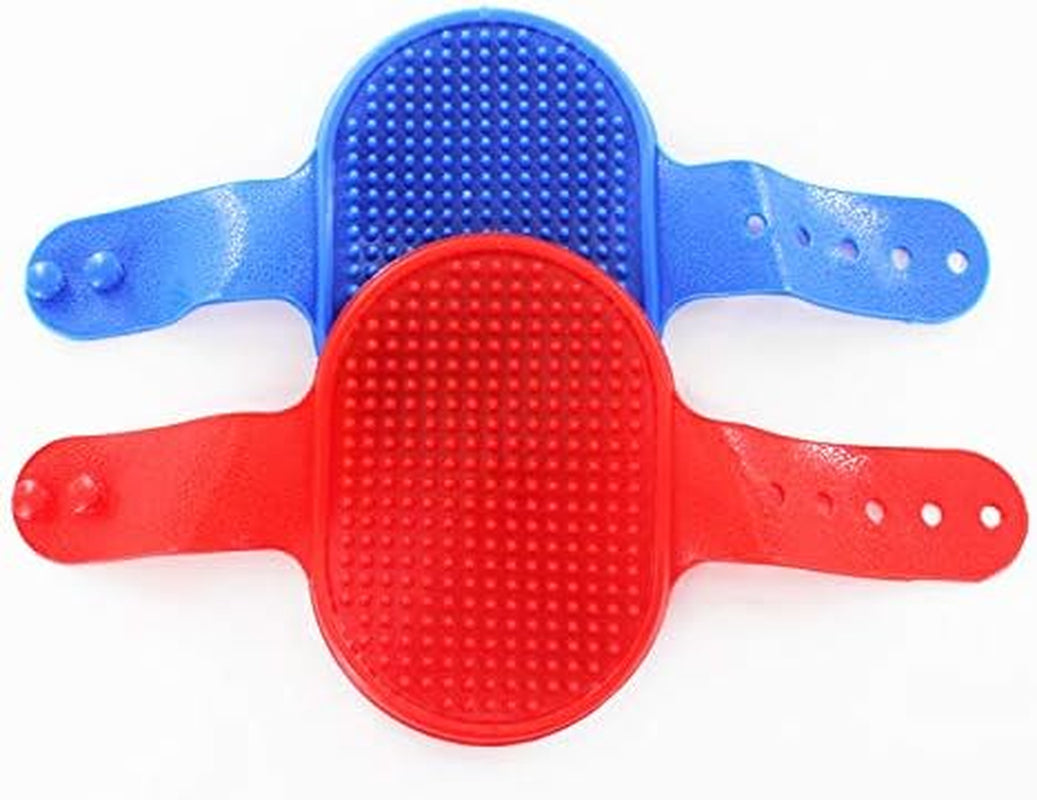 Pack of 2 Pet Grooming Brush Cat Dog Bath Brush, Red