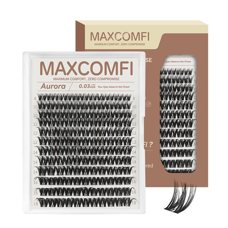 Aurora | Maxcomfi My Go-To Comfortable Lashes Long-Lasting, Waterproof & Super Soft & Thin Band Too | Flaunt Flora Stylewaterproof Long-Lasting Natural Daily Volume Style Beginner-Friendly DIY Lashes for Flawless Voluminous Look Trendy Must-Have Clusters