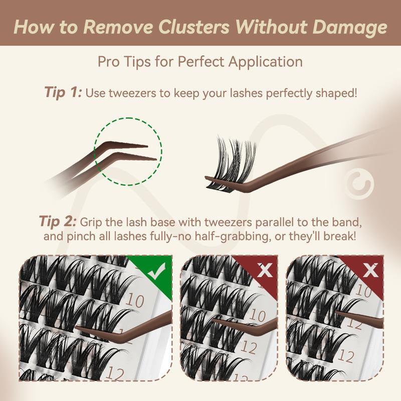 Aurora | Maxcomfi My Go-To Comfortable Lashes Long-Lasting, Waterproof & Super Soft & Thin Band Too | Flaunt Flora Stylewaterproof Long-Lasting Natural Daily Volume Style Beginner-Friendly DIY Lashes for Flawless Voluminous Look Trendy Must-Have Clusters