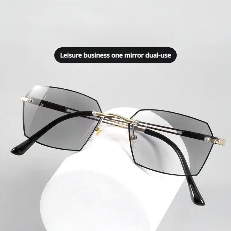 D-Smart Progressive Reading Glasses, Multi-Focus Auto Zoom Lenses, Photochromic & Blue Light Blocking, UV Protection, Indoor Clear & Outdoor Sunglasses, Modern Full Frame / Half Frame / Rimless Styles, Unisex Youthful Design