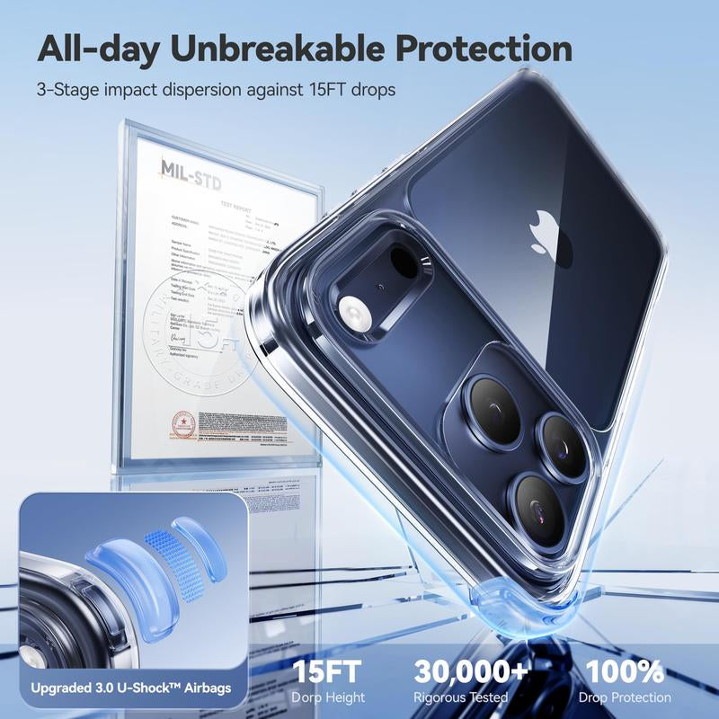 CASEKOO Crystal Clear Iphone 17 Pro Max Case, Patented Anti-Yellow & Virgin TPU, 15FT Military-Grade Drop Protection, Slim Transparent Women Men Funda Para for Iphone 16 15 14 Pro Max Case 6.9 Inch, Clear