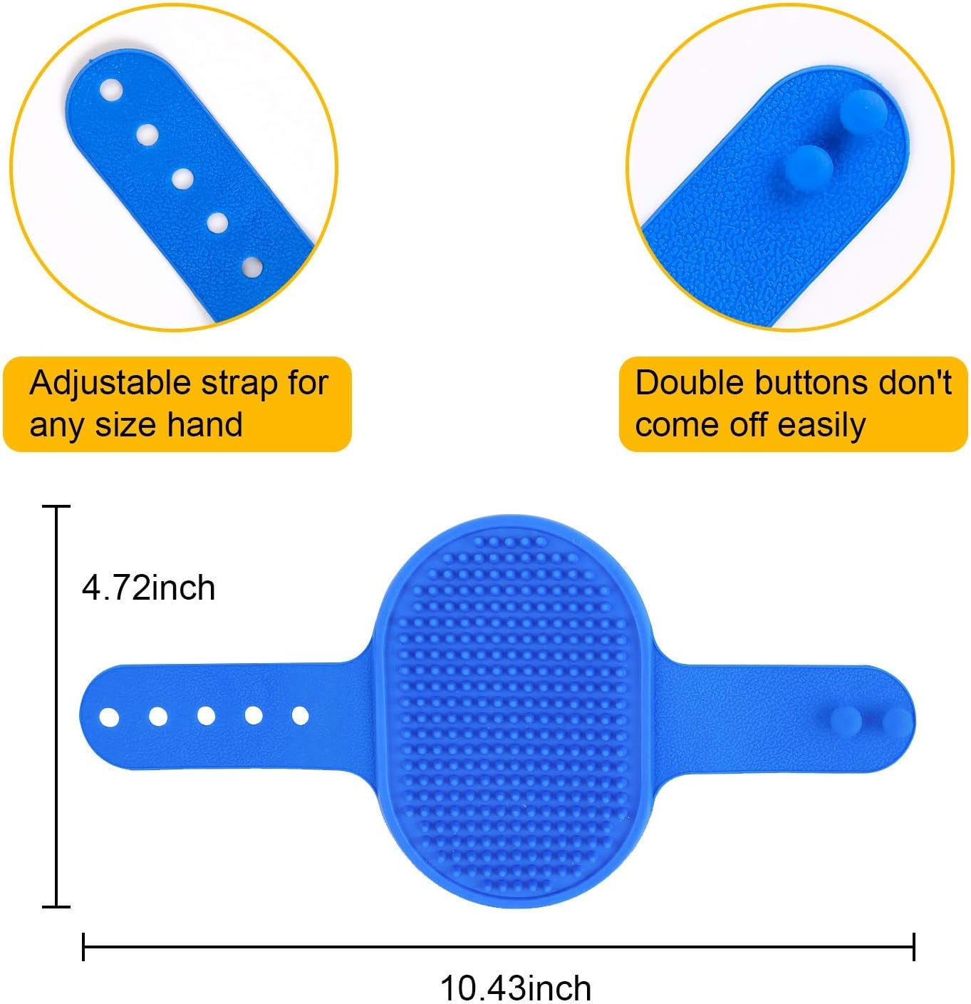 Pack of 2 Pet Grooming Brush Cat Dog Bath Brush, Red