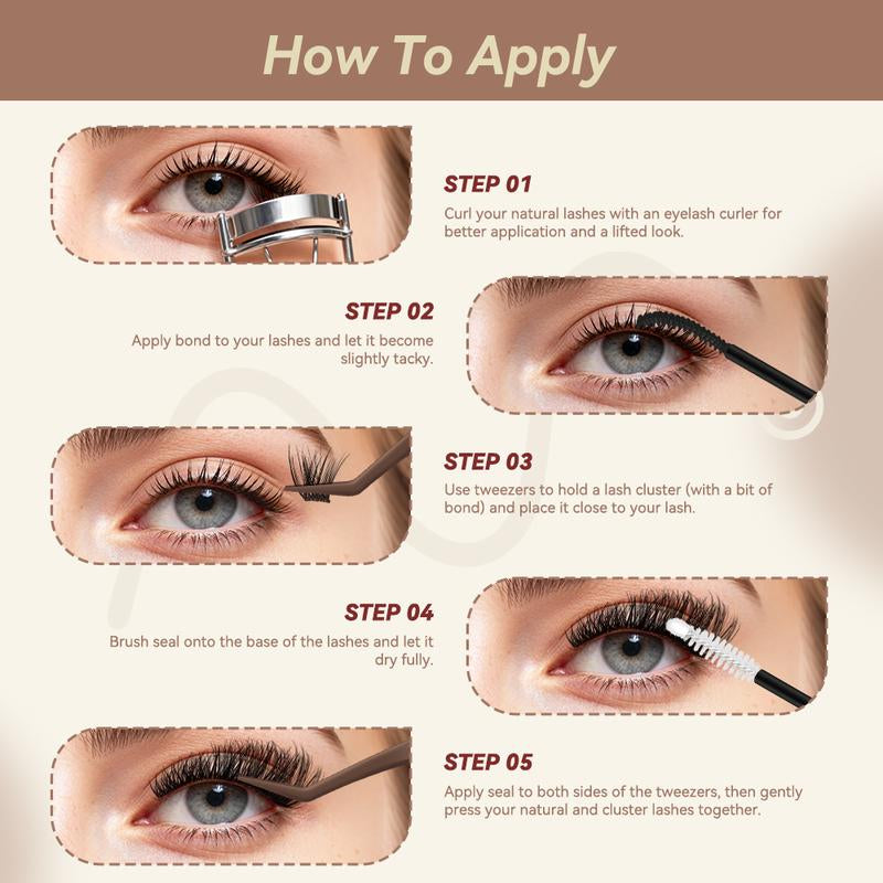 Aurora | Maxcomfi My Go-To Comfortable Lashes Long-Lasting, Waterproof & Super Soft & Thin Band Too | Flaunt Flora Stylewaterproof Long-Lasting Natural Daily Volume Style Beginner-Friendly DIY Lashes for Flawless Voluminous Look Trendy Must-Have Clusters