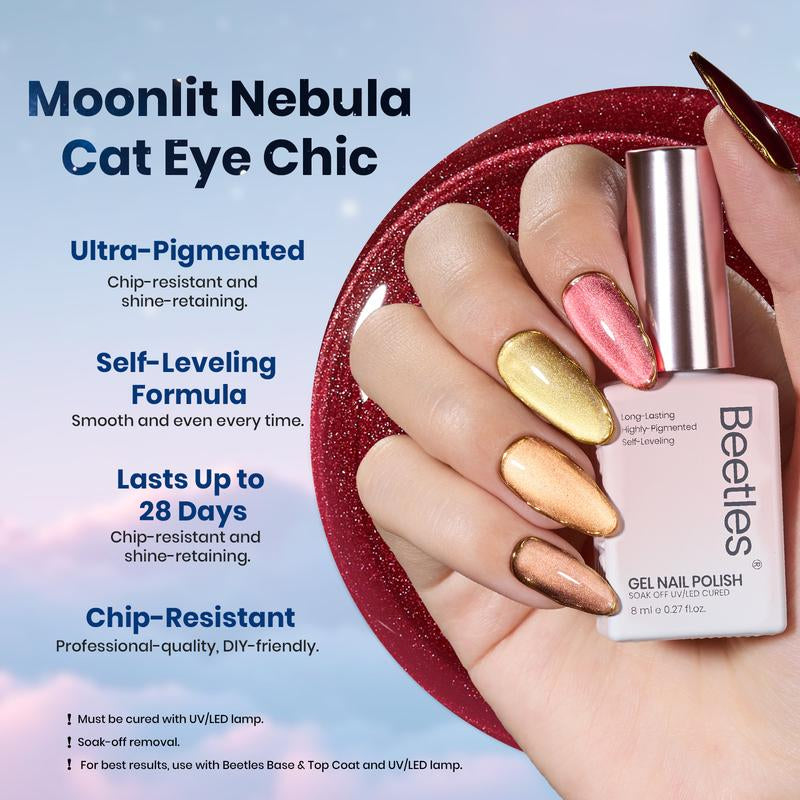 [Exclusive to Tts]Beetles Gel Nail Polish Set 20 Colors 8ML Nude Pink Green Blue Red Cat Eye Uv Gel Polish with Base Top Coat, All Season Manicure Tools for Beginners Nail Art Home Gift for Women