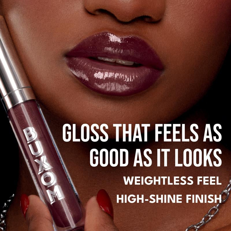 BUXOM Full-On Plumping Lip Polish Gloss - Dolly Shade Extension Lipgloss, High-Shine Shimmer, Hydrating Peptide Complex, Non-Sticky, Cruelty-Free, Hydrating