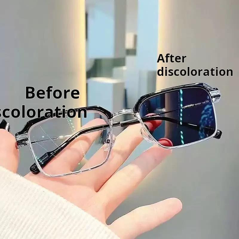 D-Smart Progressive Reading Glasses, Multi-Focus Auto Zoom Lenses, Photochromic & Blue Light Blocking, UV Protection, Indoor Clear & Outdoor Sunglasses, Modern Full Frame / Half Frame / Rimless Styles, Unisex Youthful Design